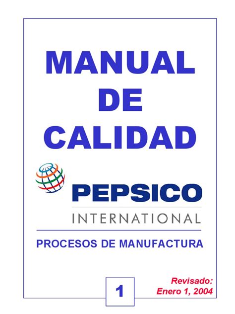 manual de calidad pepsico Ebook PDF