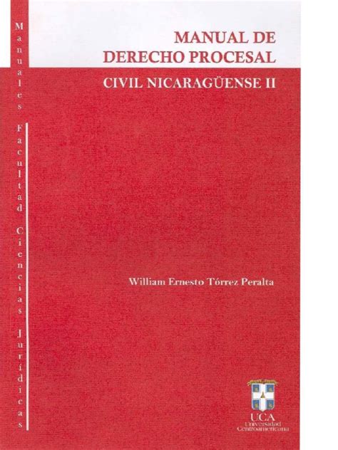 manual de derecho procesal civil nicaraguense tomo ii pdf Kindle Editon