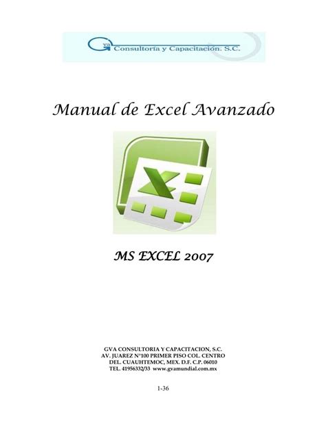 manual de excel 2007 avanzado en Reader