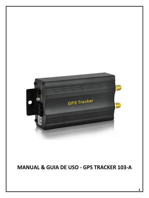 manual de gps tracker 103 PDF