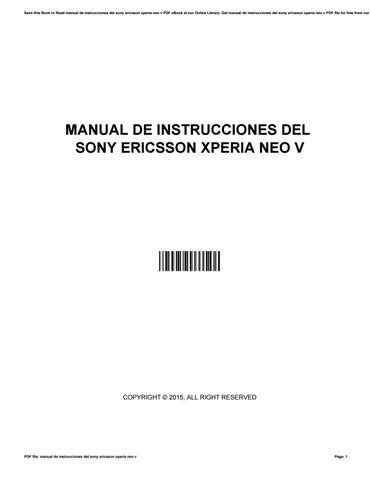 manual de instrucciones sony ericsson xperia neo v Kindle Editon