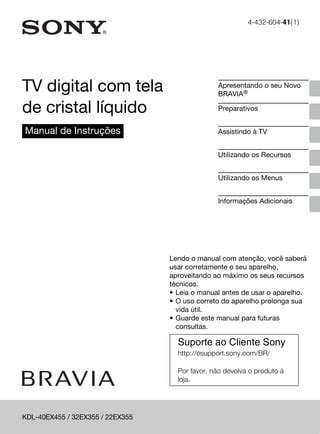 manual de instruoes da tv sony bravia Doc