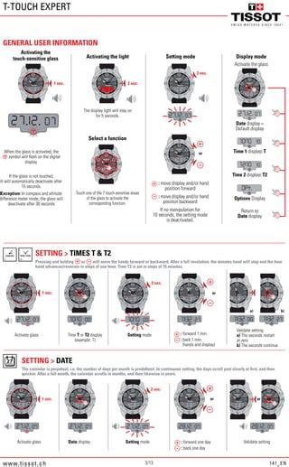 manual de reloj tissot touch Kindle Editon