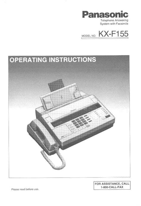 manual do fax panasonic Reader