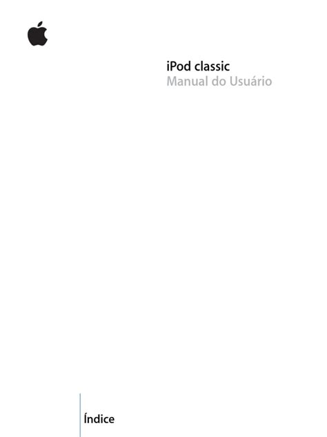 manual do ipod classic 160gb em portugues Reader