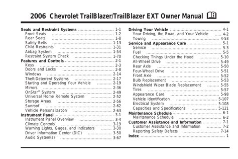 manual for 2006 trailblazer Reader