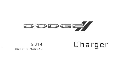 manual for 2014 dodge charger Epub