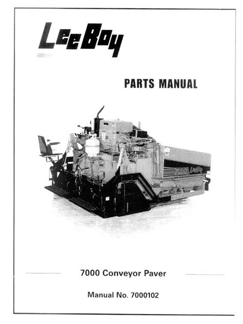 manual for a leeboy paver 7000 PDF Epub