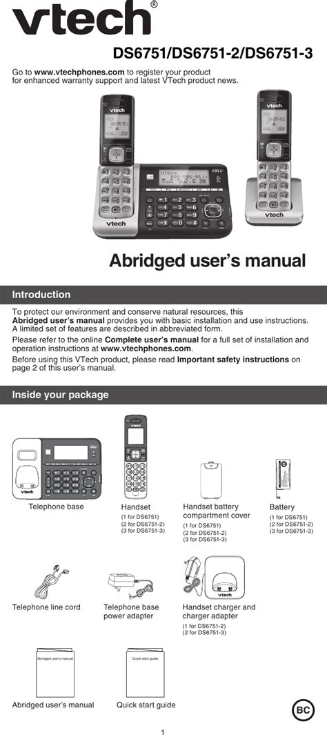 manual for vtech dect 60 phone Epub