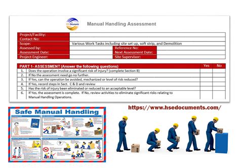 manual handling checklist risk assessment Epub