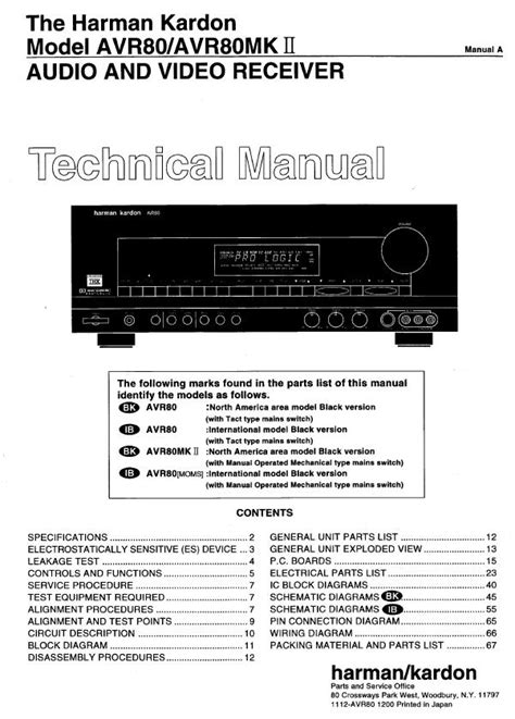 manual harmam kardon avr 80ii Reader