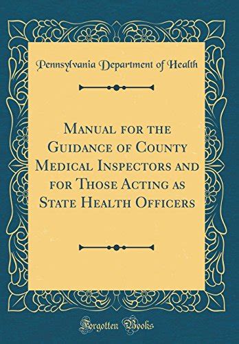 manual health officers classic reprint PDF