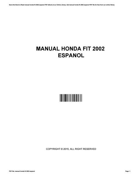 manual honda fit 2002 espanol PDF