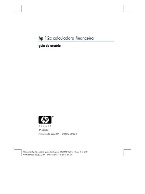 manual hp 12c em portugues PDF