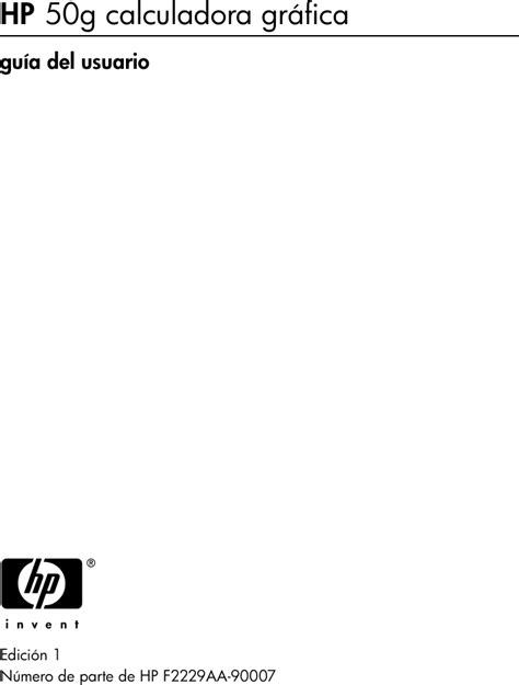 manual hp 50g espaol PDF