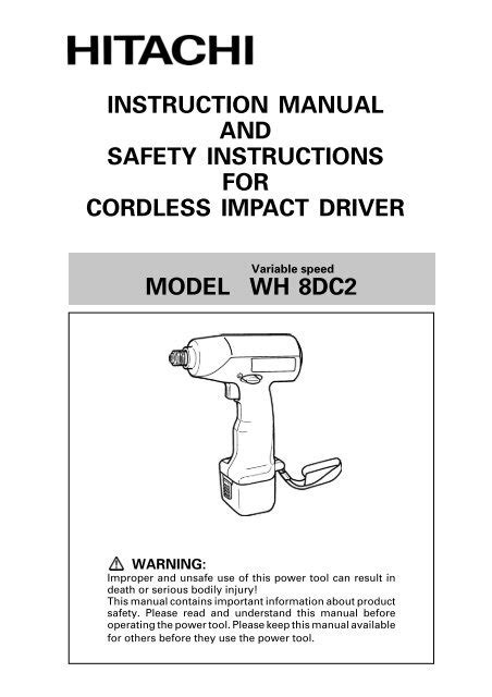 manual impact driver instructions Doc