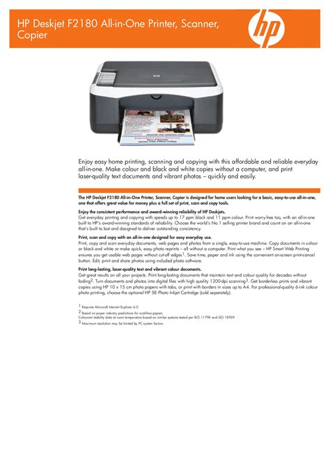 manual instrucciones impresora hp deskjet f2180 PDF