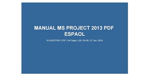 manual ms project 2013 espaol Reader