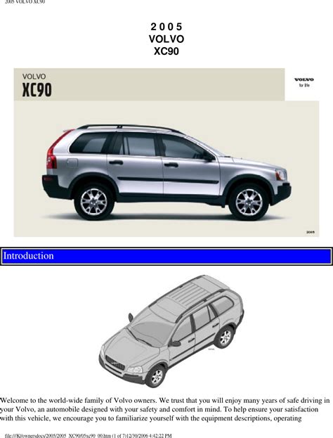 manual of a 2005 volvo xc90 Doc