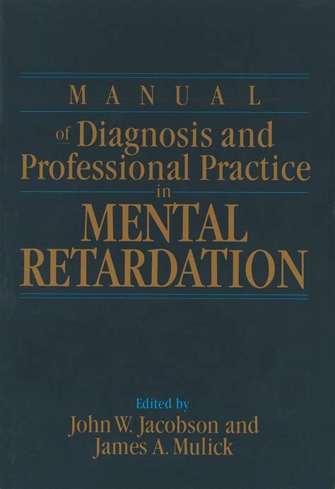 manual of diagnosis and professional practice in mental retardation PDF