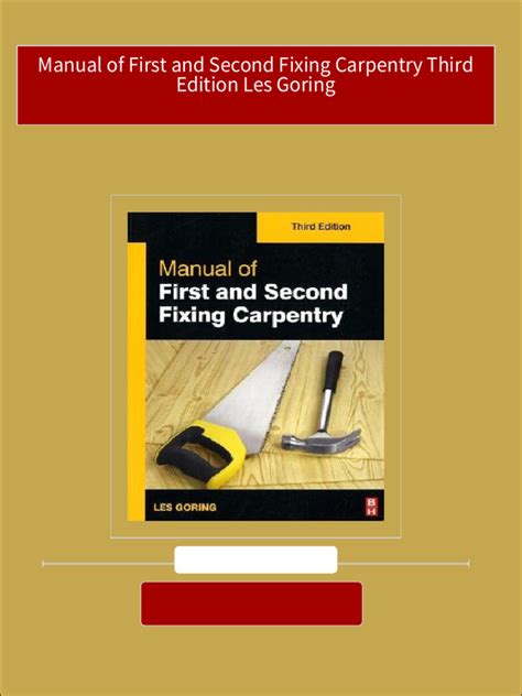 manual of first and second fixing carpentry third edition PDF