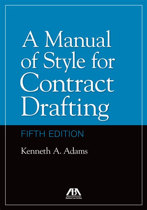 manual of style for contract drafting PDF