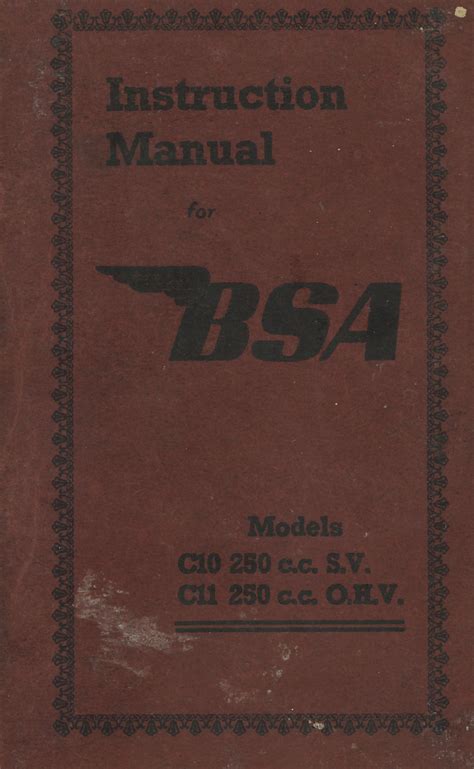 manual parts c11 250cc bsa PDF