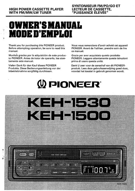 manual pioneer keh 1500 Doc