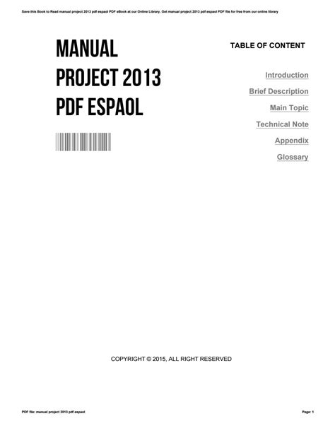 manual project 2013 pdf espaol PDF