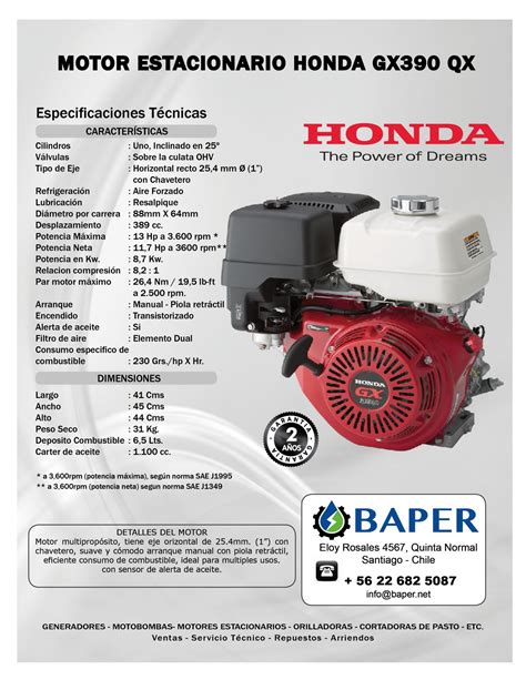 manual recambios motor honda gx390 PDF