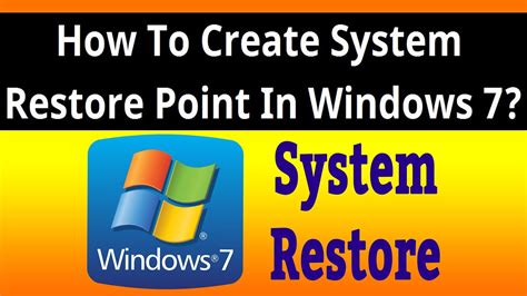 manual restore point windows 7 Kindle Editon