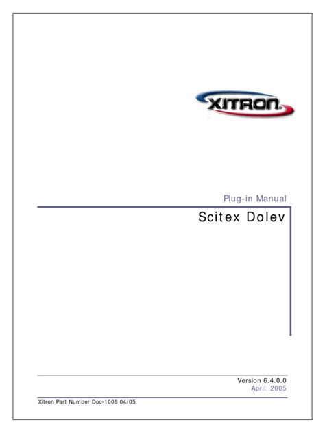 manual scitex dolev 400 PDF