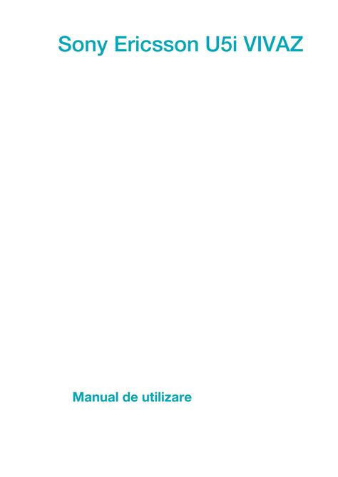 manual sony ericsson vivaz u5 PDF