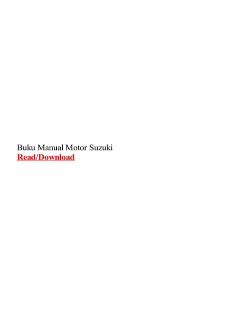 manual suzuki satria pdf PDF