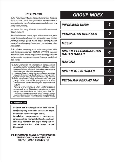 manual suzuki spin 125 PDF