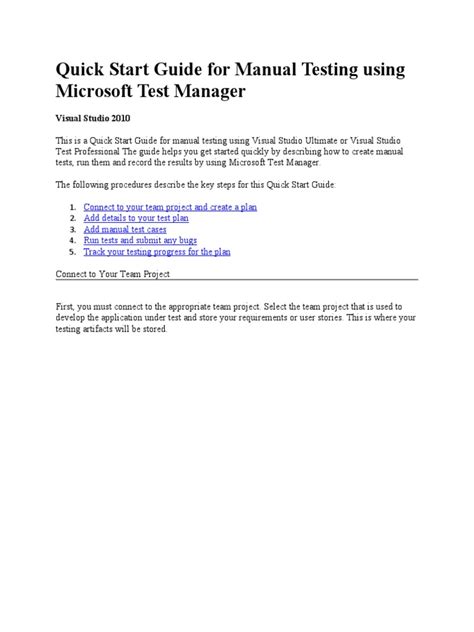 manual testing using microsoft test manager pdf Epub