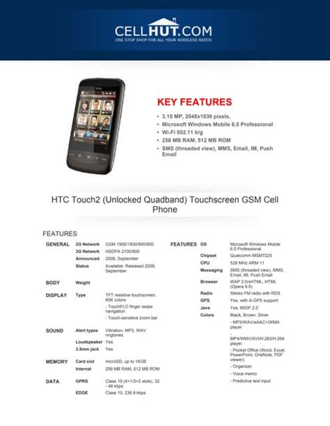 manual utilizare htc touch 2 Reader