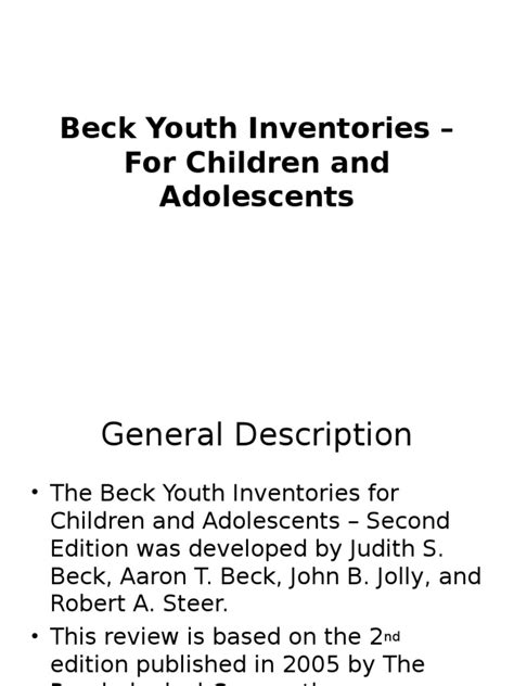 manual-for-beck-youth-inventories Ebook Epub