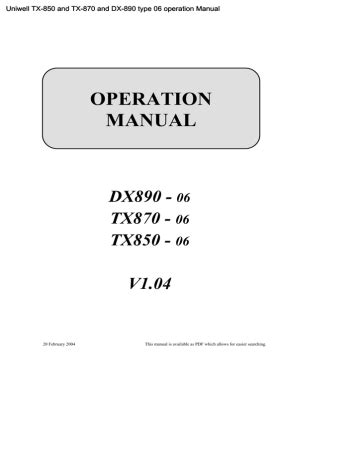 manual-uniwell-tx-870 Ebook Doc