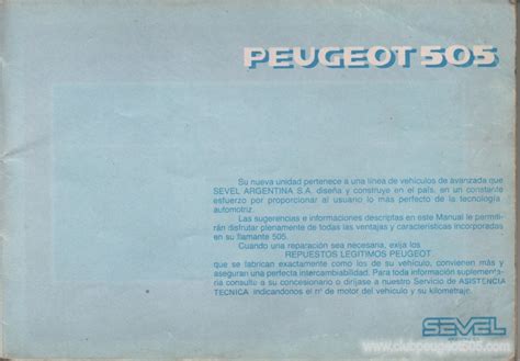 manuales pdf peugeot 505 sx PDF