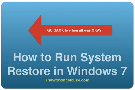 manually run system restore windows 7 Reader