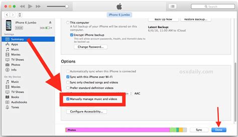 manually sync itunes to iphone Epub