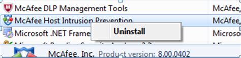 manually uninstall mcafee enterprise Reader