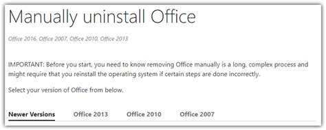 manually uninstall office 2007 Epub