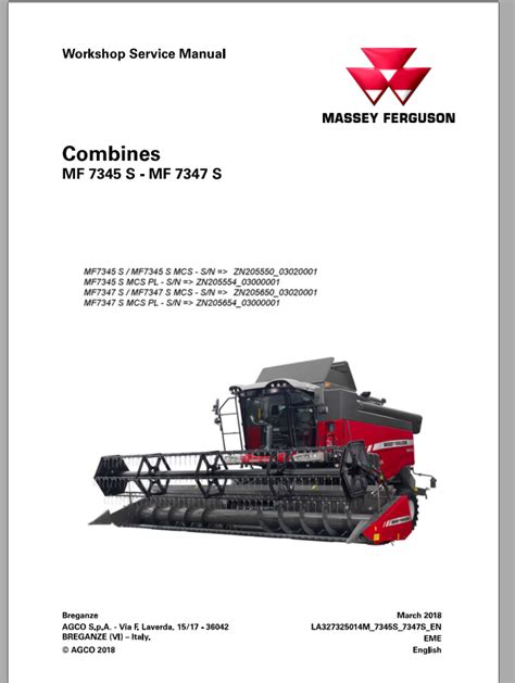 manuals combine massey ferguson PDF