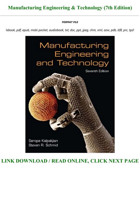 manufacturing engineering technology 7th edition Ebook Epub