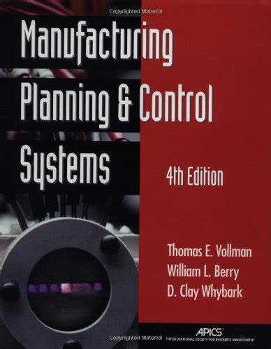 manufacturing planning and control systems vollmann Ebook Kindle Editon