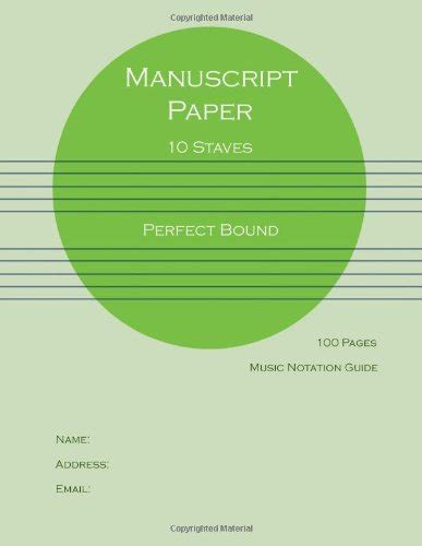 manuscript paper 10 staves perfect bound Reader