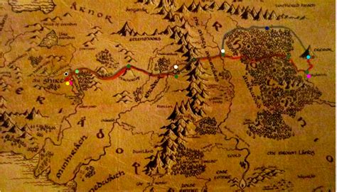 map of bilbo baggins journey