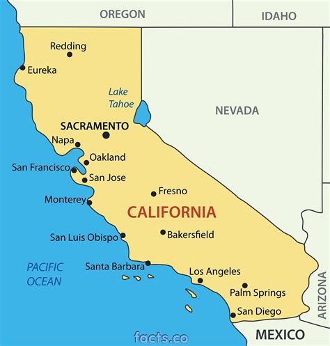 map of california with capital